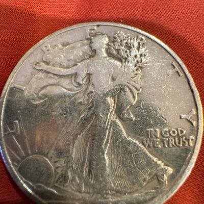 1942 P walking liberty Proof 12.5 XVF SILVER HALF