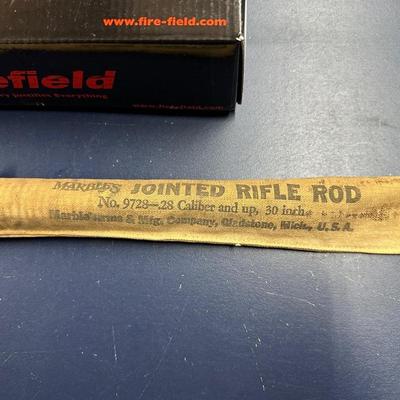 FIREFIELD RIFLE SCOPE & WOODEN RIFLE CLEANING RODS