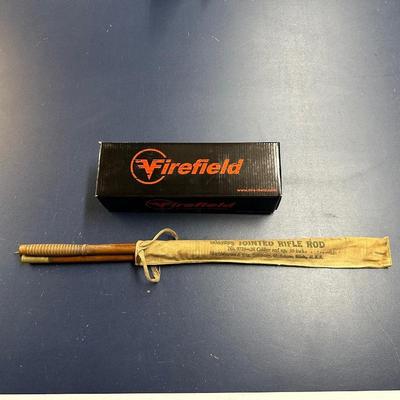FIREFIELD RIFLE SCOPE & WOODEN RIFLE CLEANING RODS