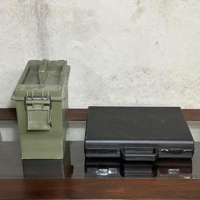 AMMO BOX AND PISTOL CARRY CASE