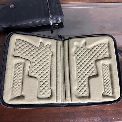 CABELAS SNUG FIT CUSTOM MOLDED PISTOL CASE AND SKB DRY-TEK HANDGUN BAG