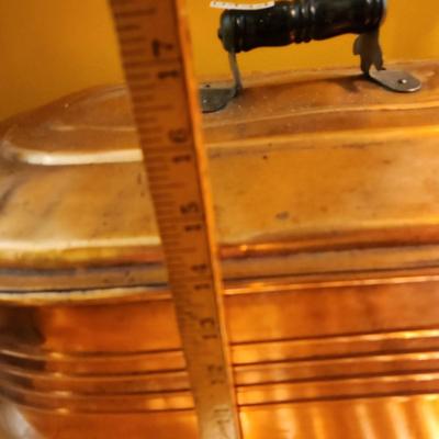 Antique Copper Wash Boiler w Lid