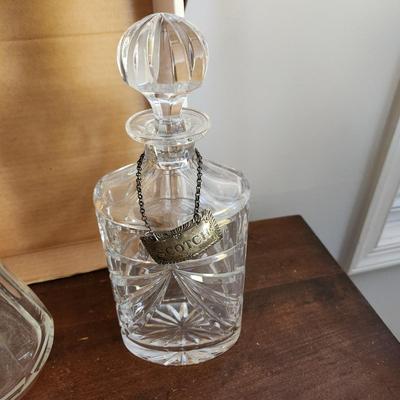Lot Crystal Glass Liquor Decanters Barware Atlantis, Waterford, Baccarat + others