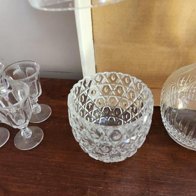 Lot Crystal Glass Liquor Decanters Barware Atlantis, Waterford, Baccarat + others
