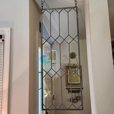Decorative Rectangle Leaded Glass Window 36x14