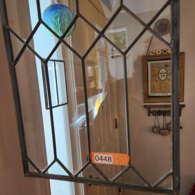 Decorative Rectangle Leaded Glass Window 36x14