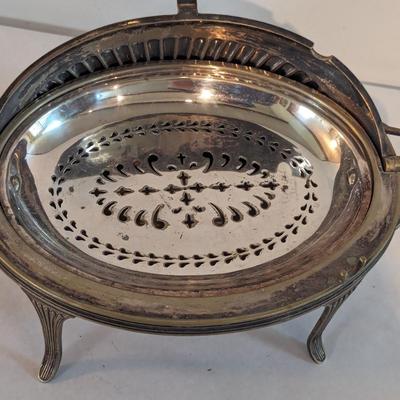 Antique Buffet Server Dome Roll Top Silverplate Victorian Marked