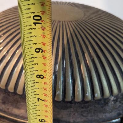 Antique Buffet Server Dome Roll Top Silverplate Victorian Marked