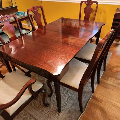 Vintage Expanding Desk to Dining Room Table w 6 chairs