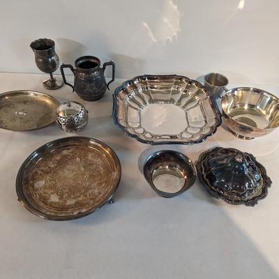 Gorham Silver Reed & Princess Pewter Barton Newport Dishes