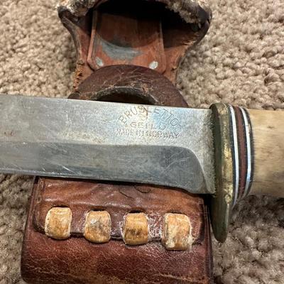 MORSETH BRUSLETTO GEILO KNIFE MADE IN NORWAY W/ANTLER HANDLE