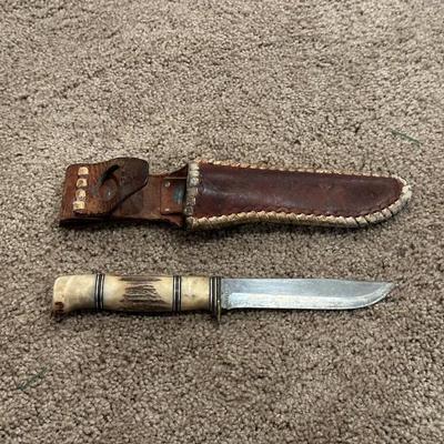 MORSETH BRUSLETTO GEILO KNIFE MADE IN NORWAY W/ANTLER HANDLE