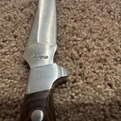 LAKOTA FISH HAWK FIXED BLADE KNIFE WITH LEATHER SHEATH