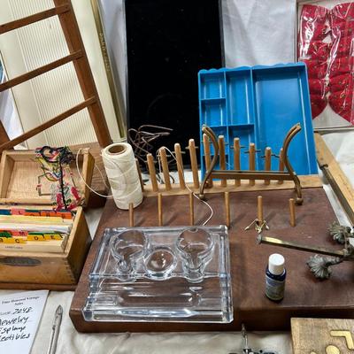 Handmade jewelry show displays, vintage collectibles