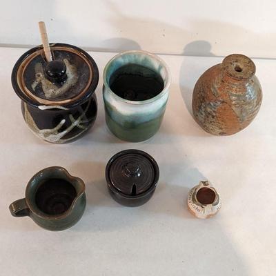 Assortment Of Pottery Rowantrees Blue Hill Maine Pottery