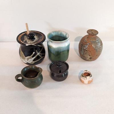 Assortment Of Pottery Rowantrees Blue Hill Maine Pottery