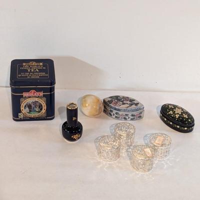 Limoges Vase Trinket Boxes & Napkin Rings