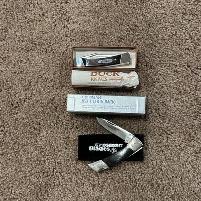 BUCK COLT NO 703 & CROSMAN 906 3-LOCK BACK KNIVES