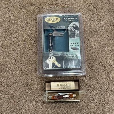 NEW GERBER KEYCHAIN TOOL & KA-BAR POCKET KNIFE