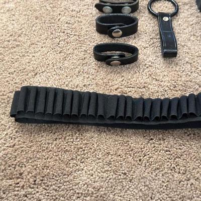 RIGHT HAND PISTOL HOLSTER, TACTICAL BELT FIXED BUCKLE EQUIPMENT, AMMO WALLET AND TACTICAL CARTRIDGE BELT