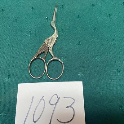 Vintage Stork Embroidery Scissors
