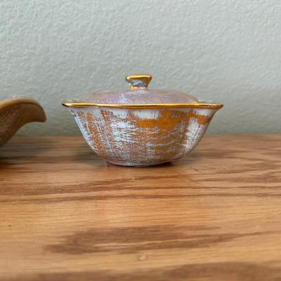 BLUE AND GOLD STANGL POTTERY