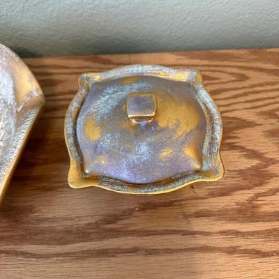 BLUE AND GOLD STANGL POTTERY