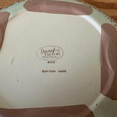 BLUE AND GOLD STANGL POTTERY