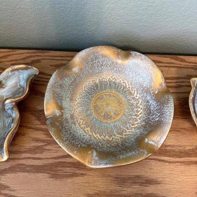BLUE AND GOLD STANGL POTTERY