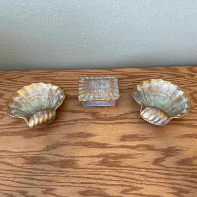 BLUE AND GOLD STANGL POTTERY