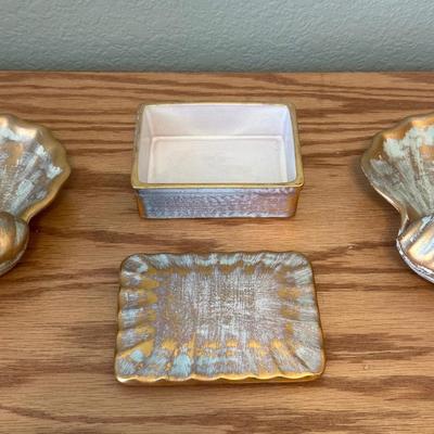 BLUE AND GOLD STANGL POTTERY