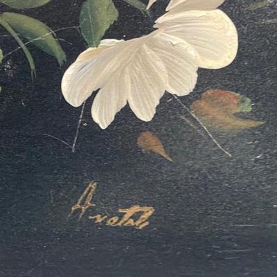 Vintage Large Hand Painted Tray