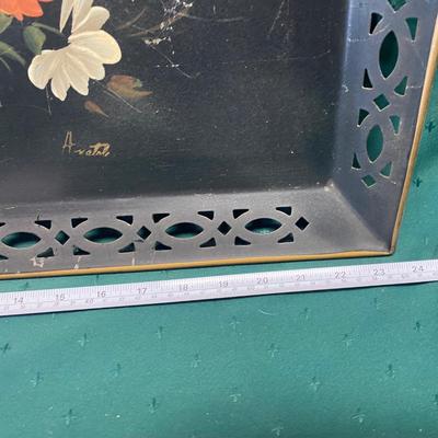 Vintage Large Hand Painted Tray