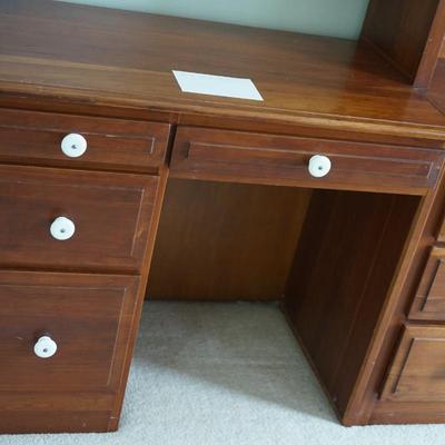 PERFECT CABINETRY UNIT FOR THE COLLECTOR. GLASS DOOR SECTIONS/ DESK / SHELF UNIT