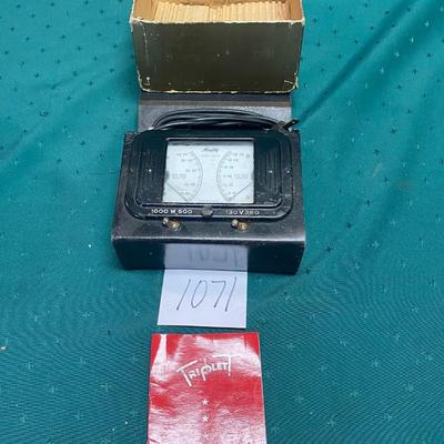 Vintage Maytag Volt and Watt Meter