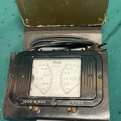 Vintage Maytag Volt and Watt Meter