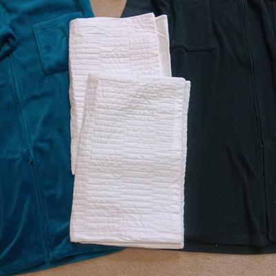 LL BEAN & ALEXANDRIA BATHROBES (XL) HANGERS, FOOT MASSAGE AND PILLOWCASES
