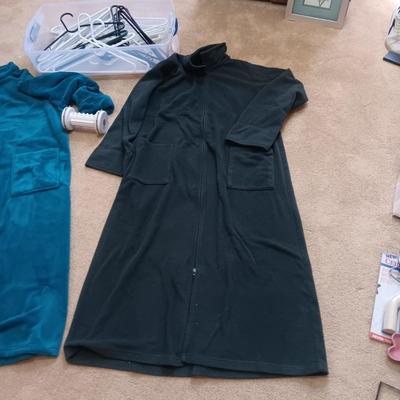LL BEAN & ALEXANDRIA BATHROBES (XL) HANGERS, FOOT MASSAGE AND PILLOWCASES