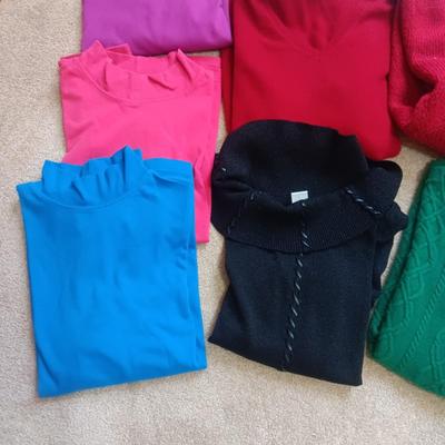 LADIES SWEATERS, TURTLENECKS, SWEATSHIRTS AND LONG SLEEVE SHIRTS SIZE 1X