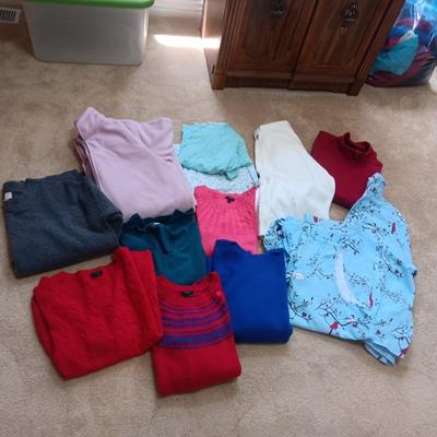 LADIES SWEATERS, SWEATSHIRTS, LONG SLEEVE SHIRTS AND PAJAMAS 1X - 2X