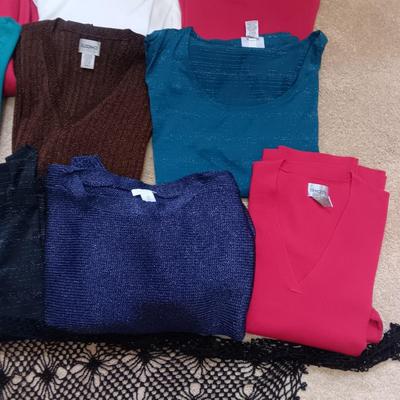 MOSTLY CHICO'S LADIES WINTER WEAR PLUS BEADED SHAWL (3X)