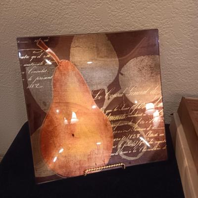 NEW BAMBOO EXPANDABLE DRAWER ORGANIZER, GLASS PITCHER & GLASS PLATTER