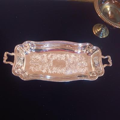 2 SILVER PLATED RELISH DISHES AND COMPOTE