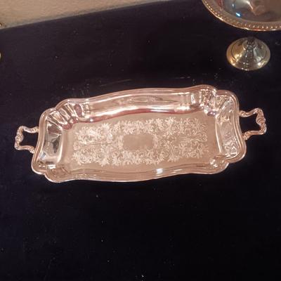 2 SILVER PLATED RELISH DISHES AND COMPOTE