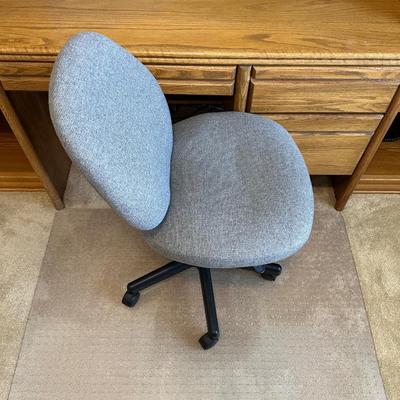 SOLID WOOD DESK WITH CHAIR AND FLOOR MAT