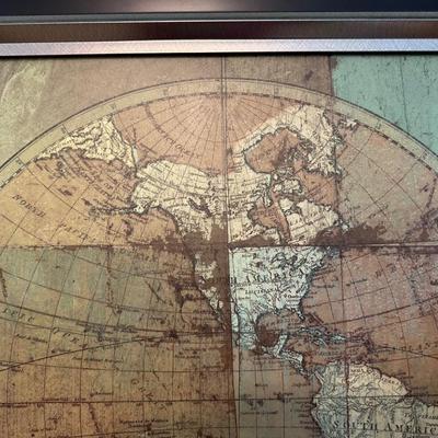 PICTURE OF AN ANTIQUE WORLD MAP