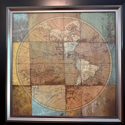 PICTURE OF AN ANTIQUE WORLD MAP