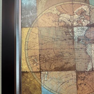 PICTURE OF AN ANTIQUE WORLD MAP