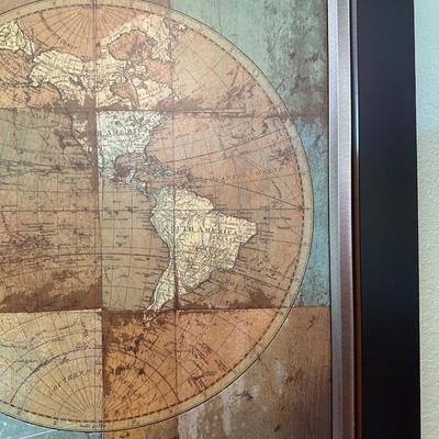 PICTURE OF AN ANTIQUE WORLD MAP