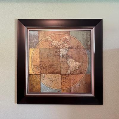 PICTURE OF AN ANTIQUE WORLD MAP